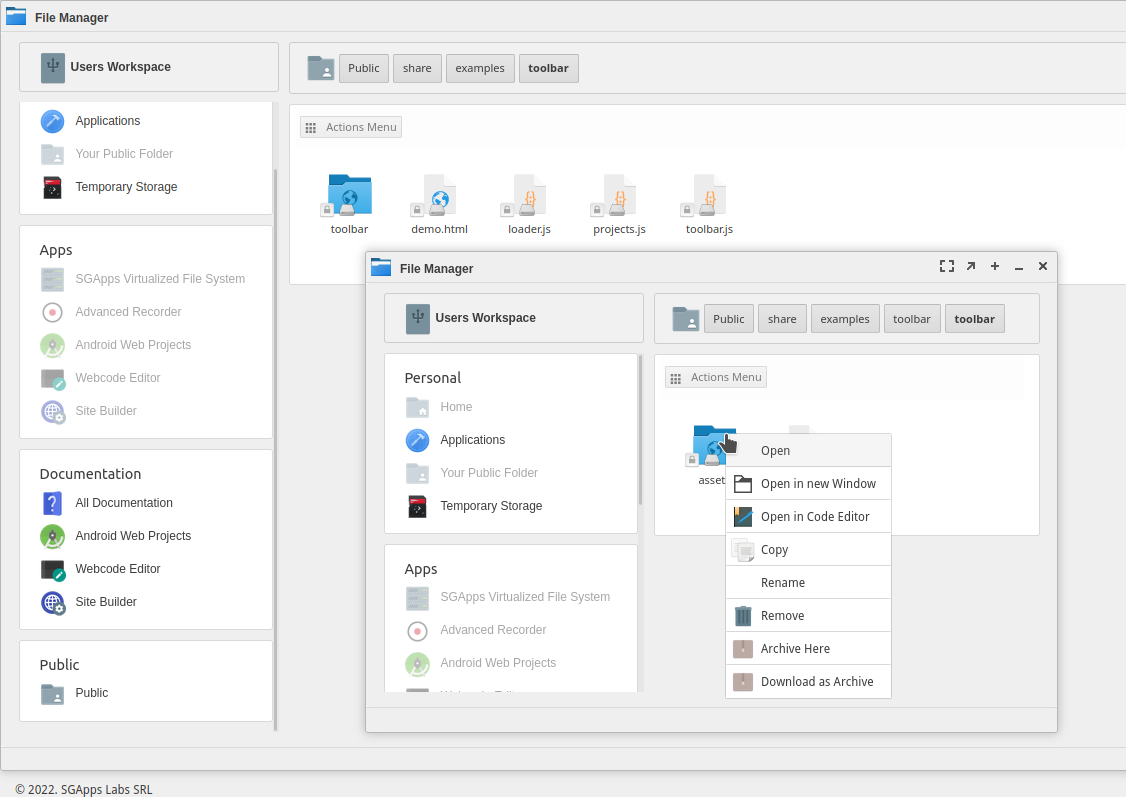 File Manager integration